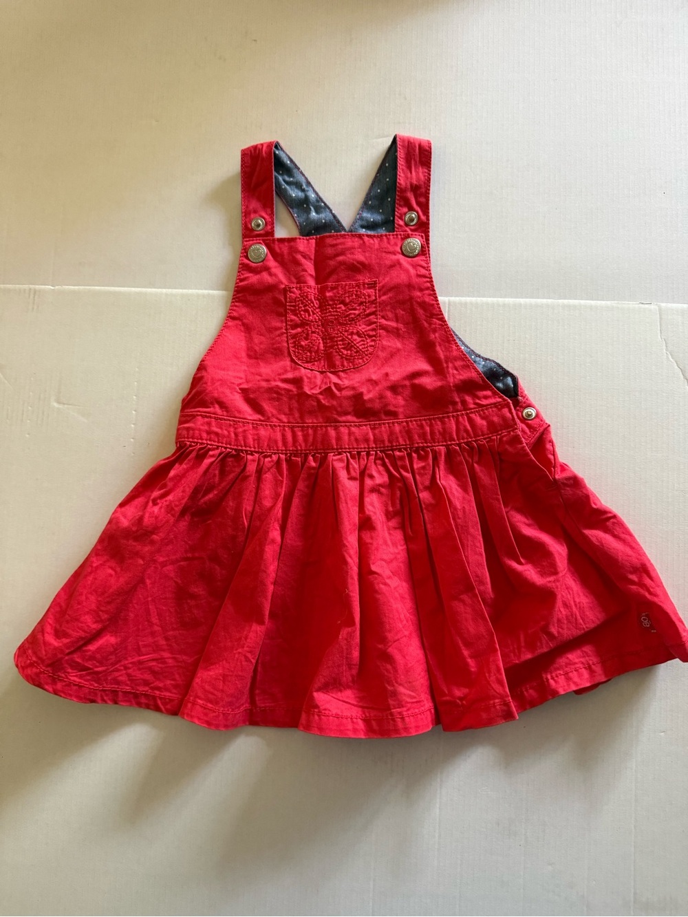OBAIBI Girls' Red Pinafore Dress Overalls